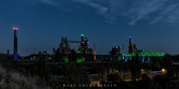 Landschaftpark Duisburg Nord (LaPaDu) bei Nacht