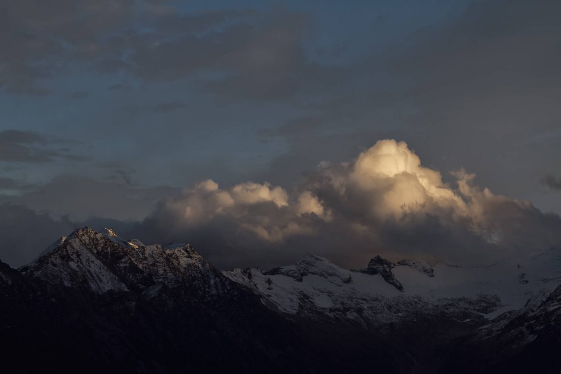 Blick vom Wildkogel - Alpenwolken im Abendlicht