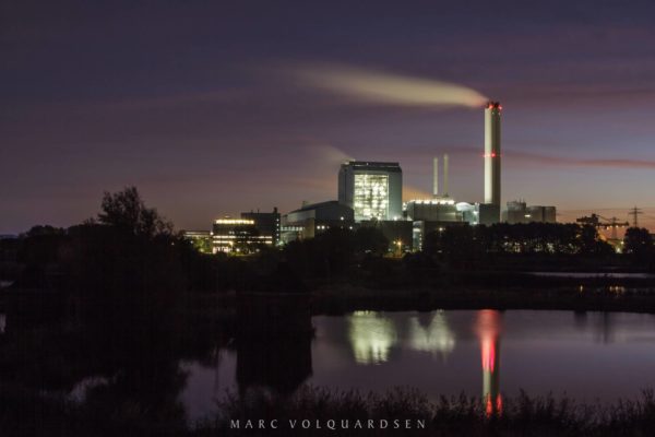 Kraftwerk Tiefstack bei Nacht
