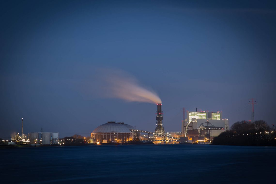 Power plant Moorburg in early morning hours